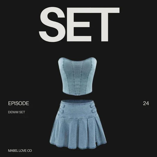 Denim 2 Piece Set