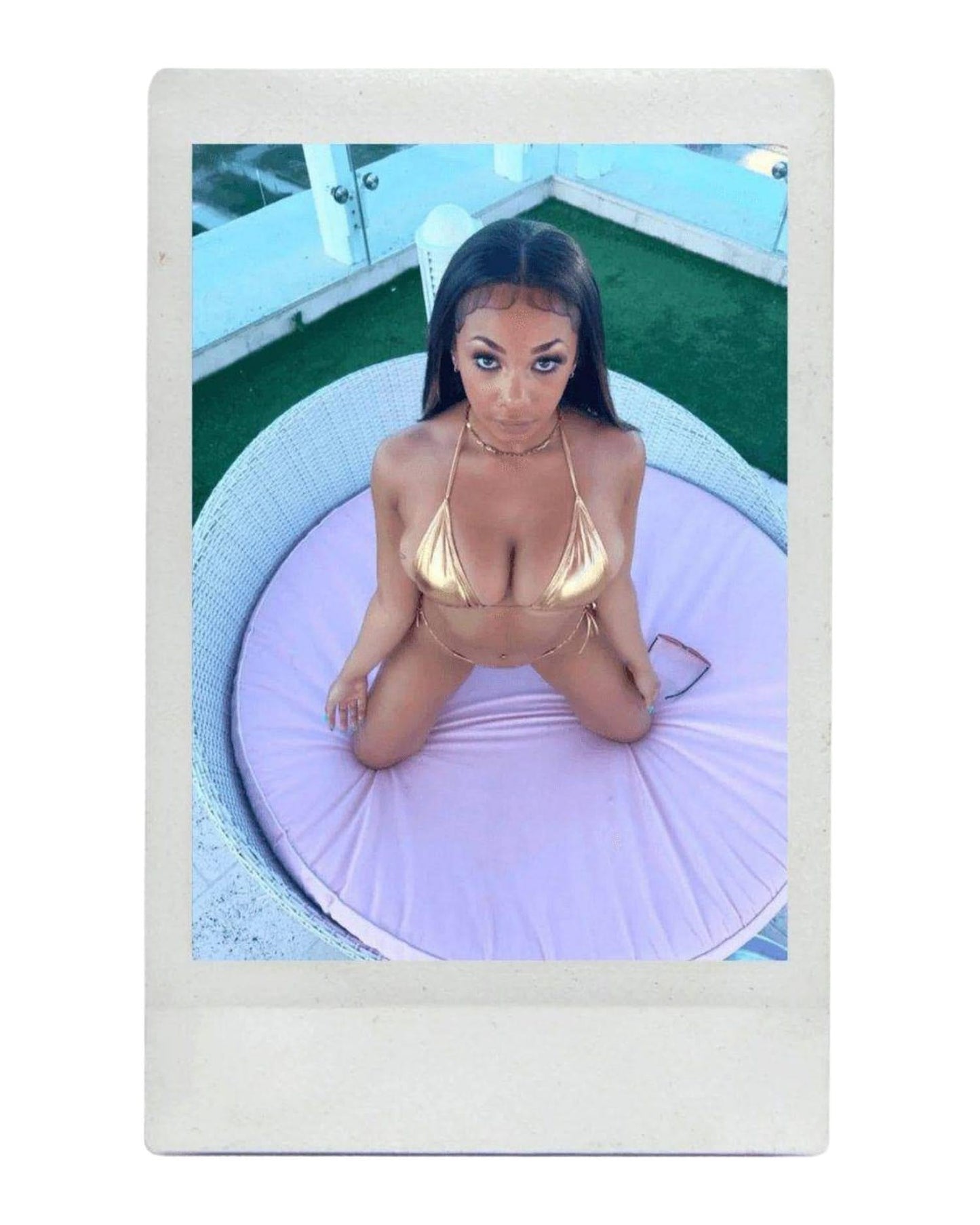 METALLIC 2 PIECE BIKINI GOLD