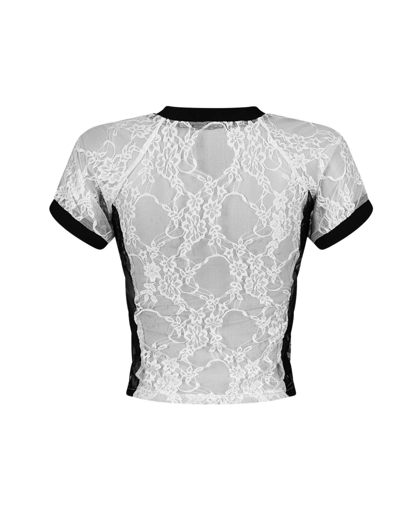 "Chic Lace V-Neck Top – Spring Streetwear"