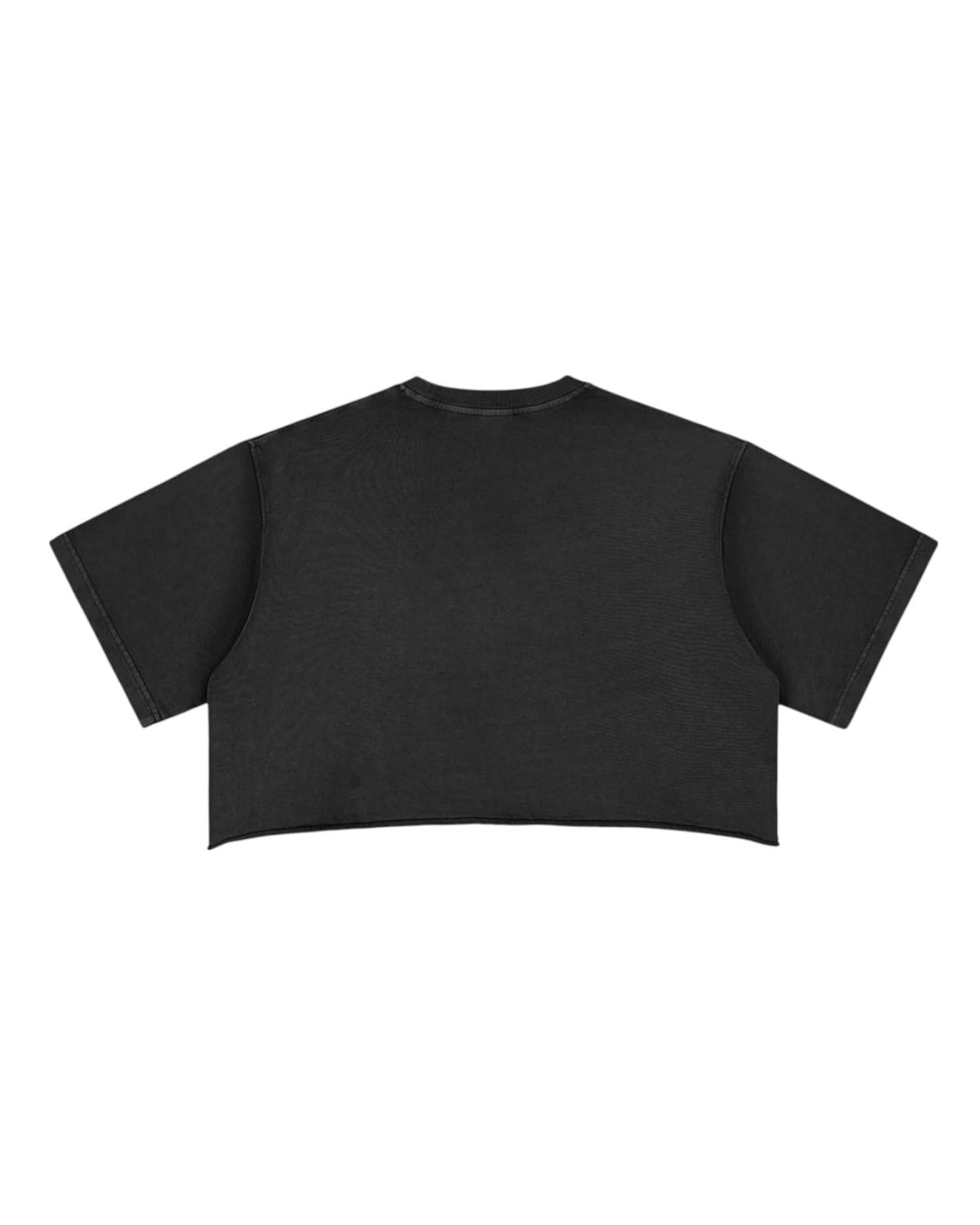 Libra Washed Raw Edge Crop Top - Casual Chic Style"
