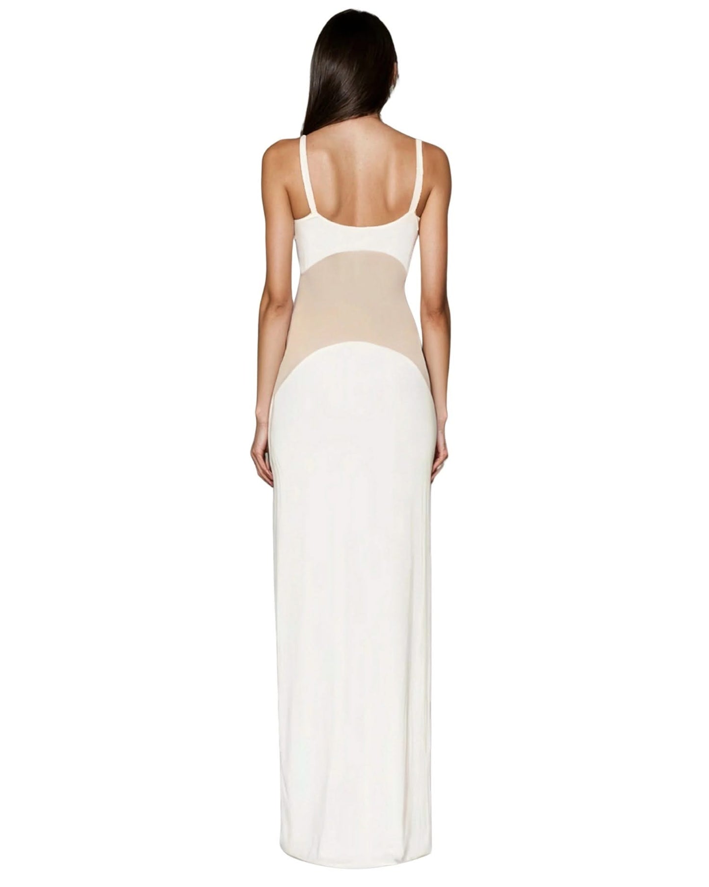 Mesh Patchwork Maxi Dress - Y2K Sexy Midnight Party