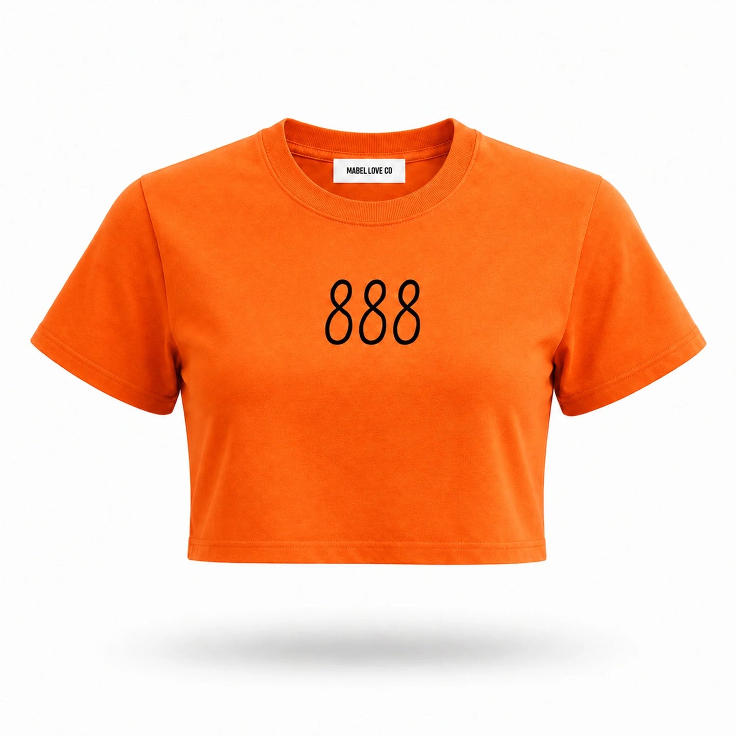 888 Angel Crop Top orange front ghost style image