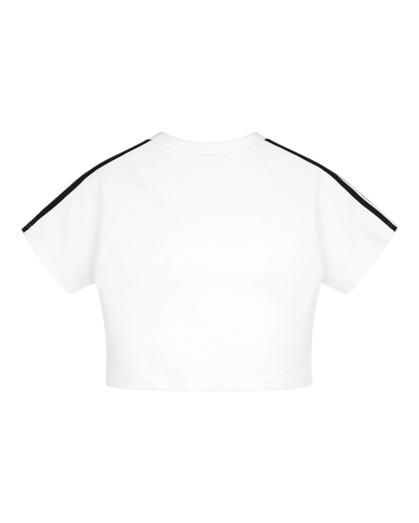 White Stripe Summer Bodycon Crop Top