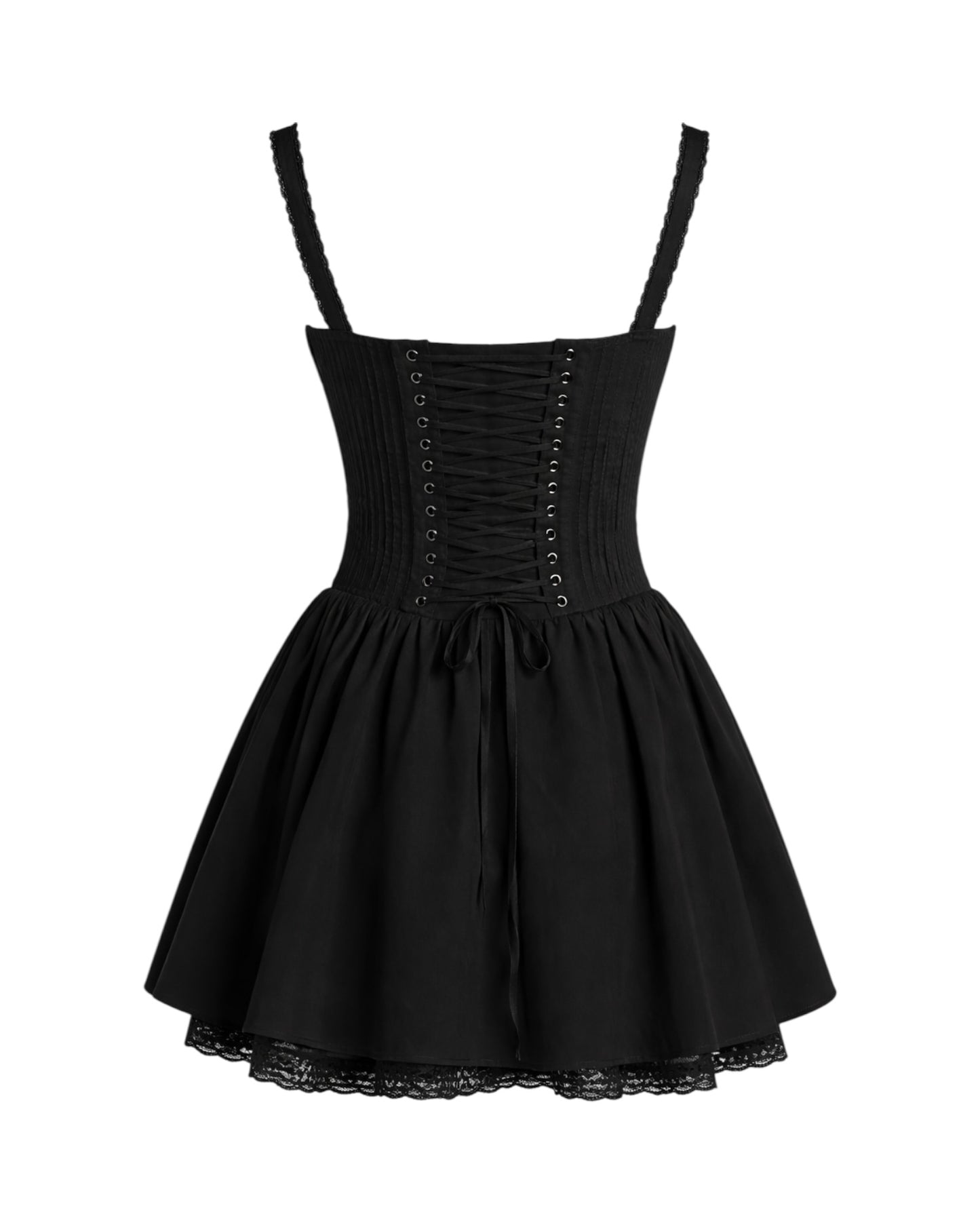 Goth vibes Lace Up Mini Dress