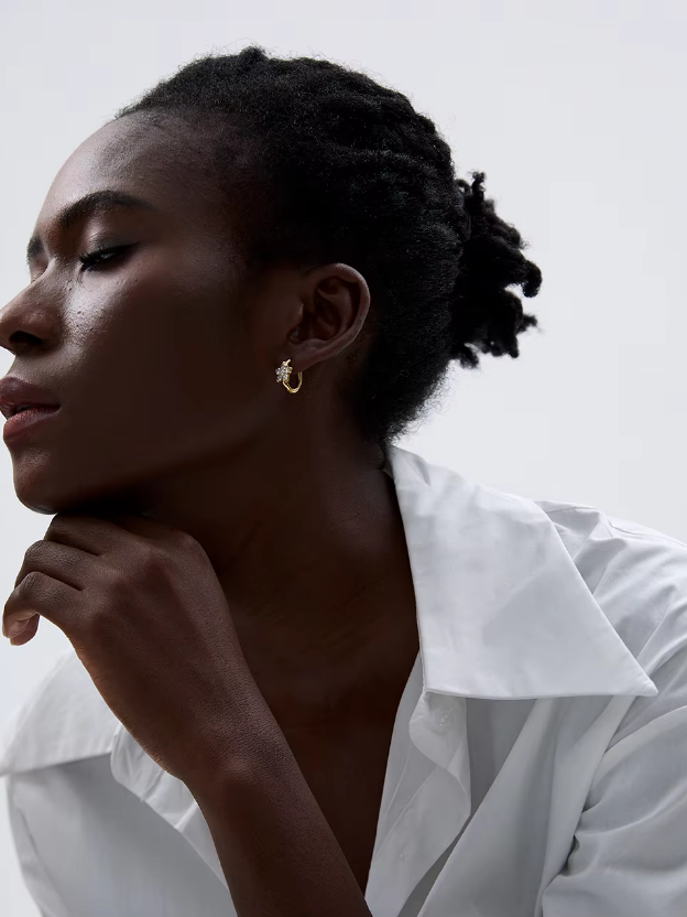 Floral Orbits Hoop Earrings