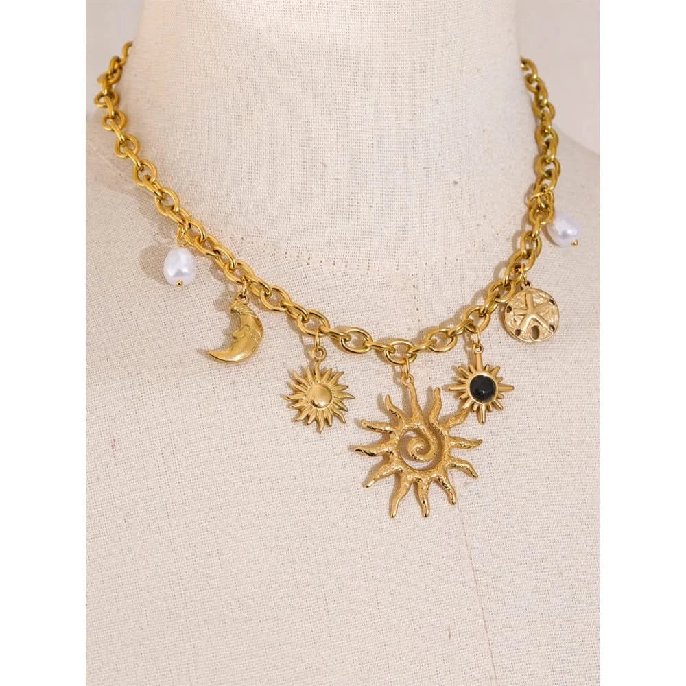 Golden Sun Starfish Necklace - Trendy Statement Jewelry