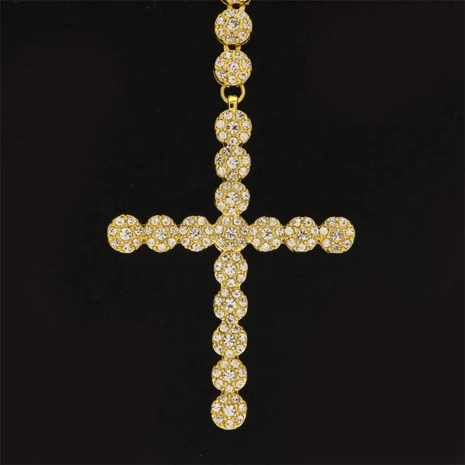 Flower Rosary Necklace - Iced Out Chic