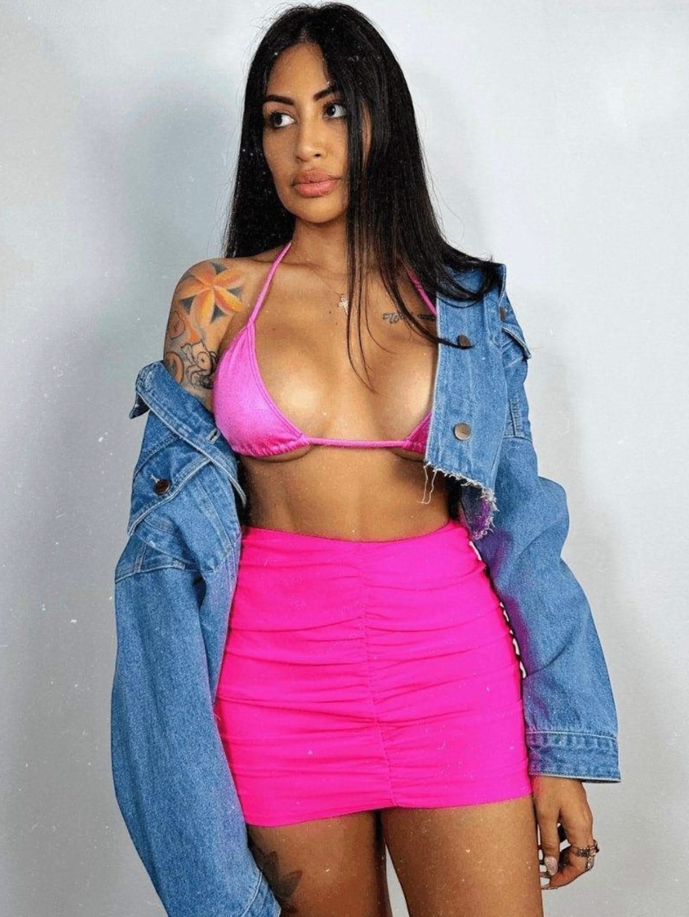 Hot Pink Bikini - Mabel Love - Beach-ready