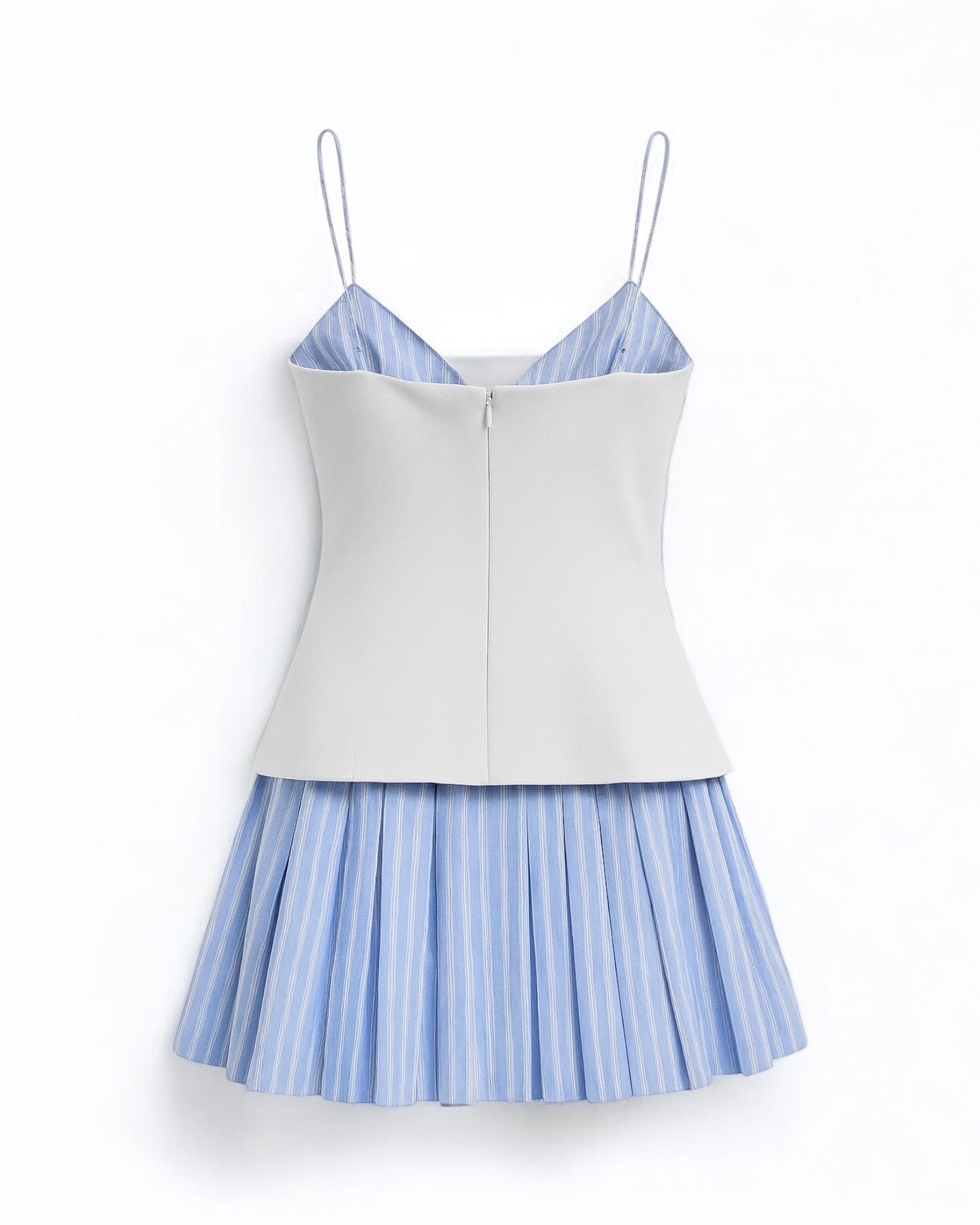 Chic Patchwork Tube Top Mini Dress