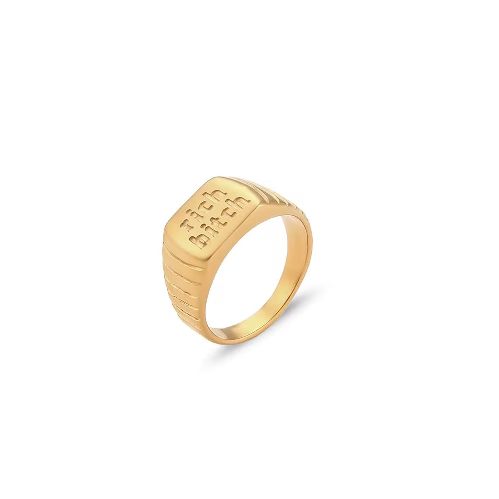 Rich Bitch Signet Ring