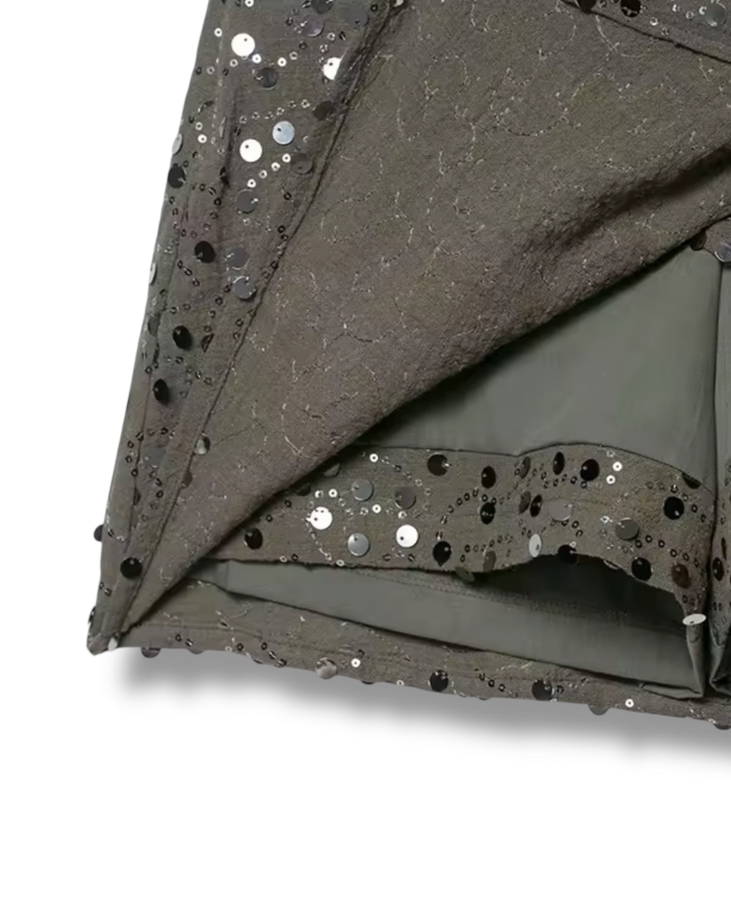 Grey Sequin Mini Skirt - Party Club Sparkle Skirt Women