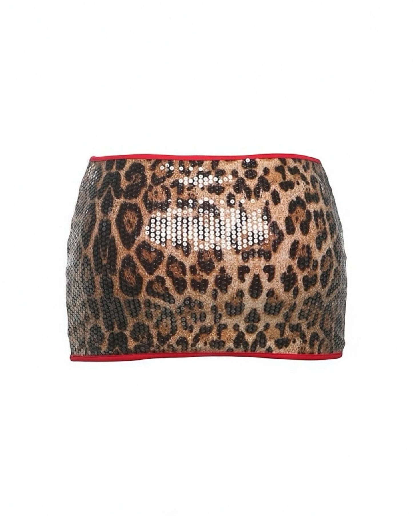 Sequin Leopard Mini Skirt - Wild Night Out