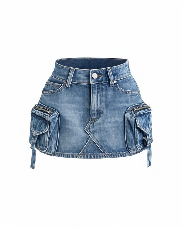 Denim mini skirt - main product image