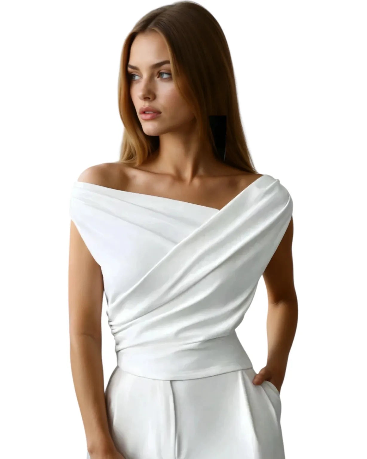 Vera Asymmetrical Chiffon Blouse