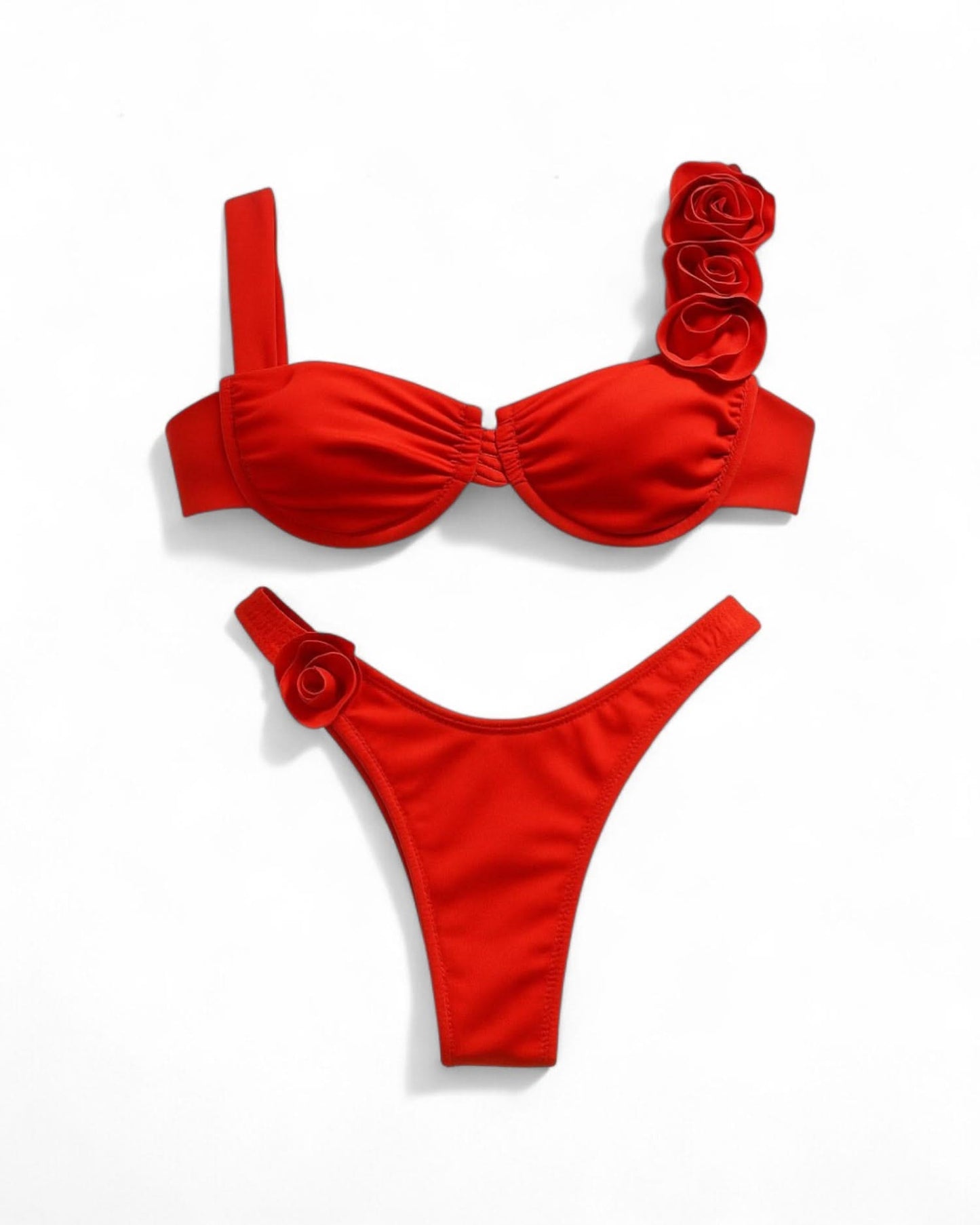 Push-up Bikini Swimsuit with Floral Design