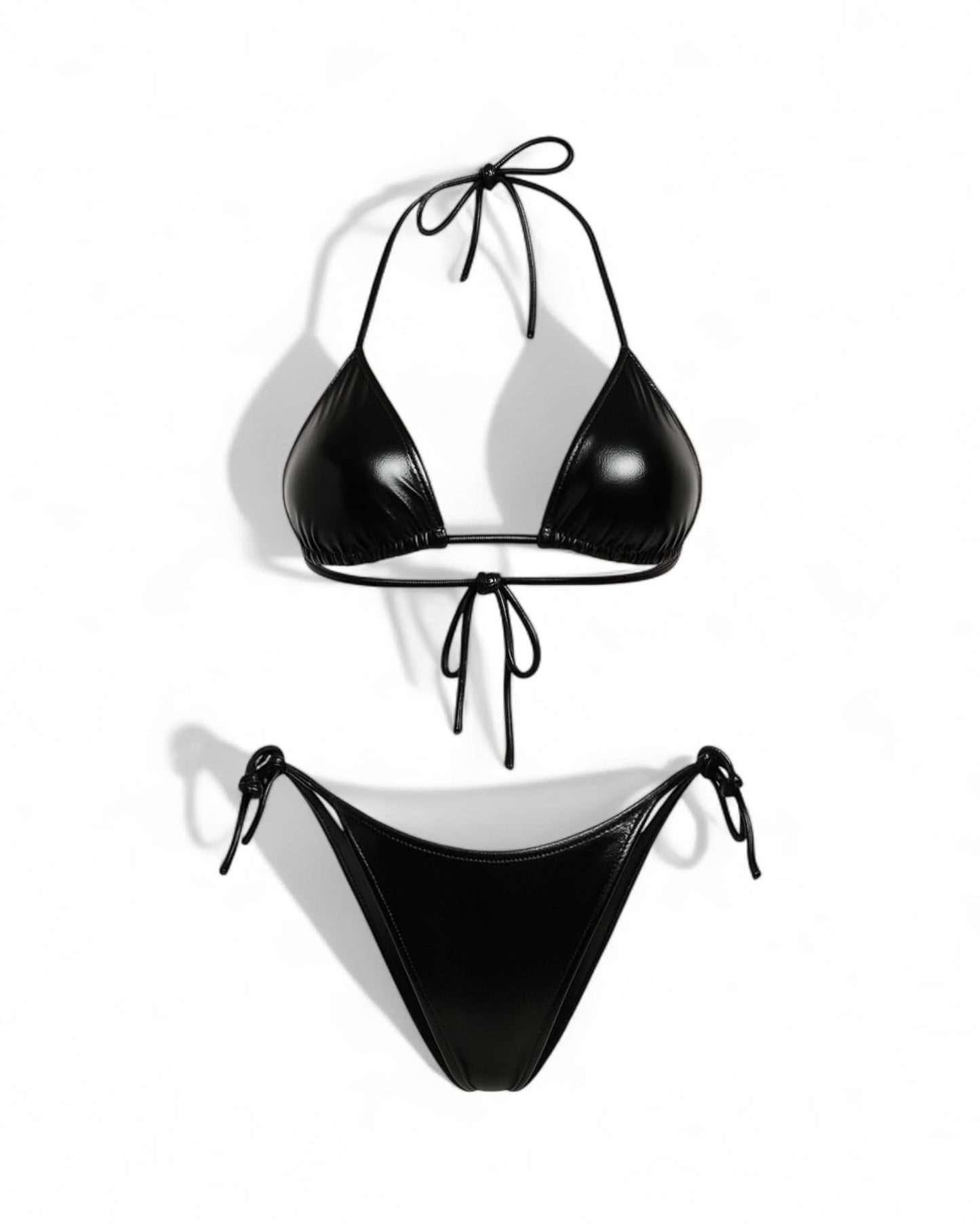 Latex Black Bikini