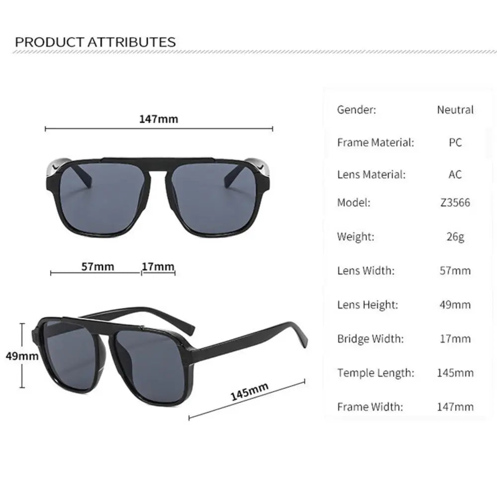 Size of Acetate Aviator Sunglasses 
