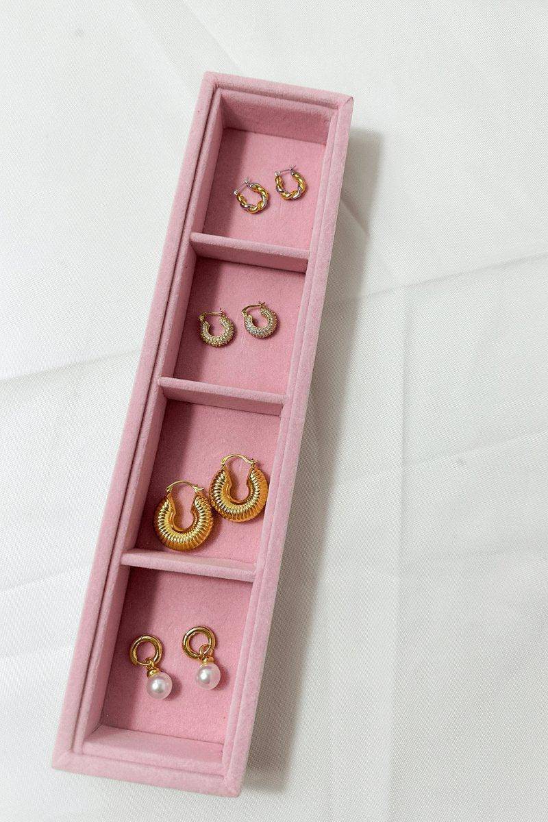 Pearl Hoop Huggie Earrings