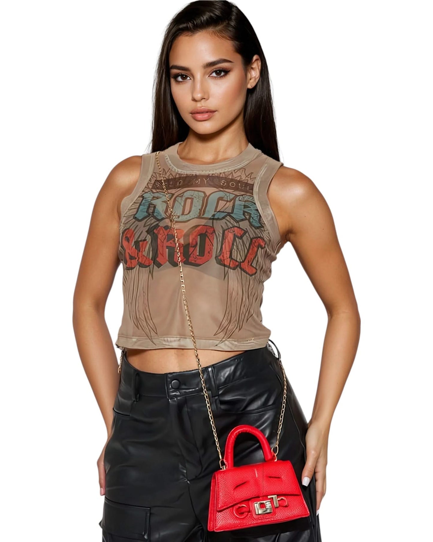 Rock & Roll Graphic Crop Top – Streetwear Trend