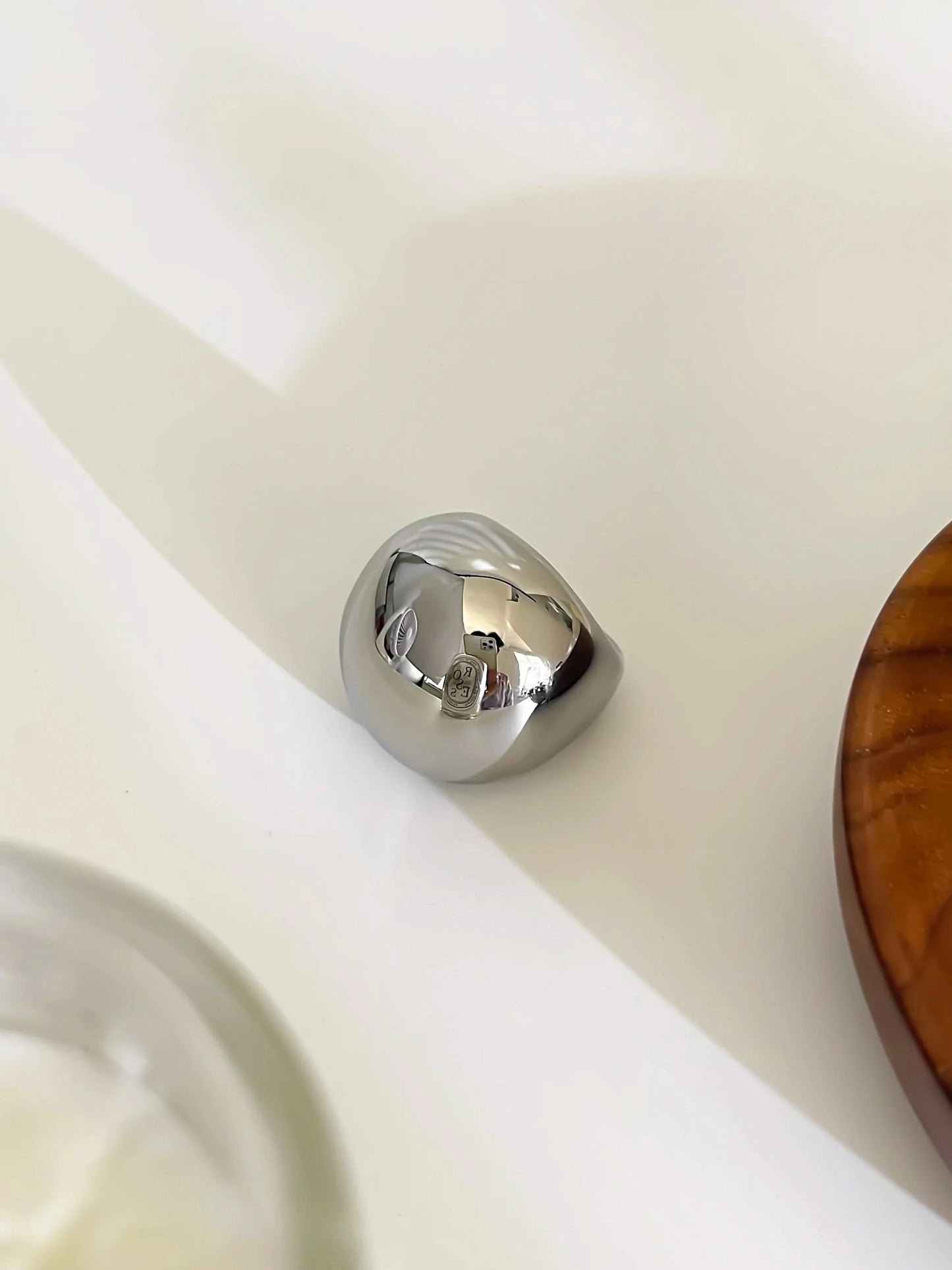 Anillos apilables con cúpula de plata: joyería elegante para mujer
