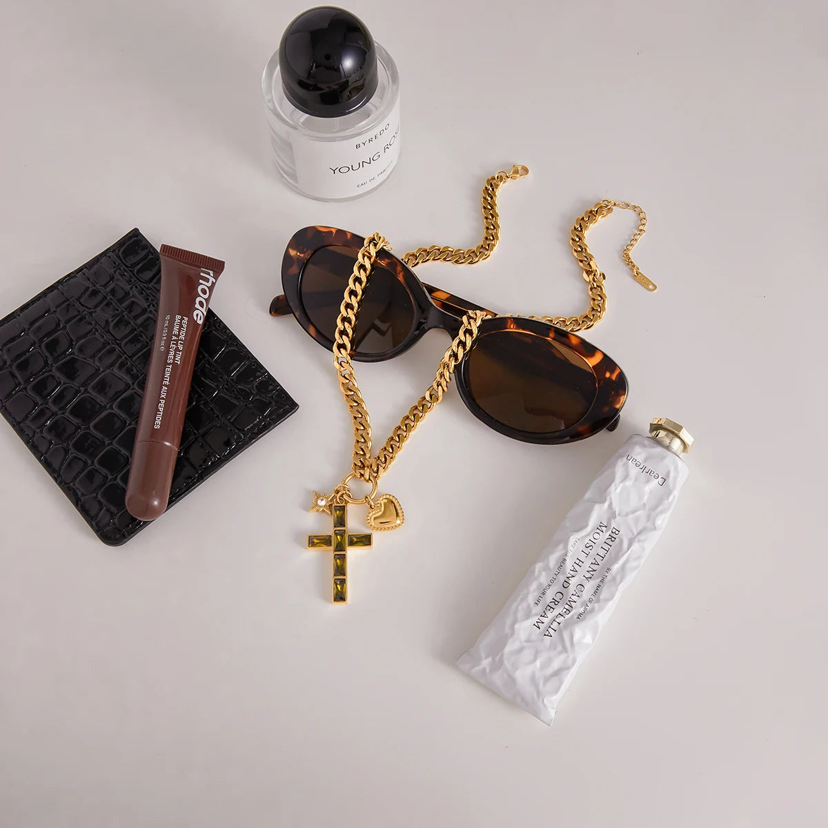 Zara Zircon Classic Cross Pendant Necklace