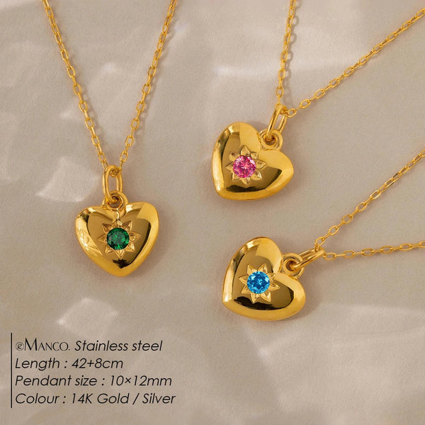 Gold Heart Pendant Necklace product image 1 of 23