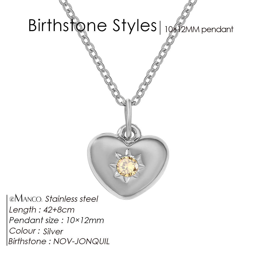 Silver Heart Pendant Necklace