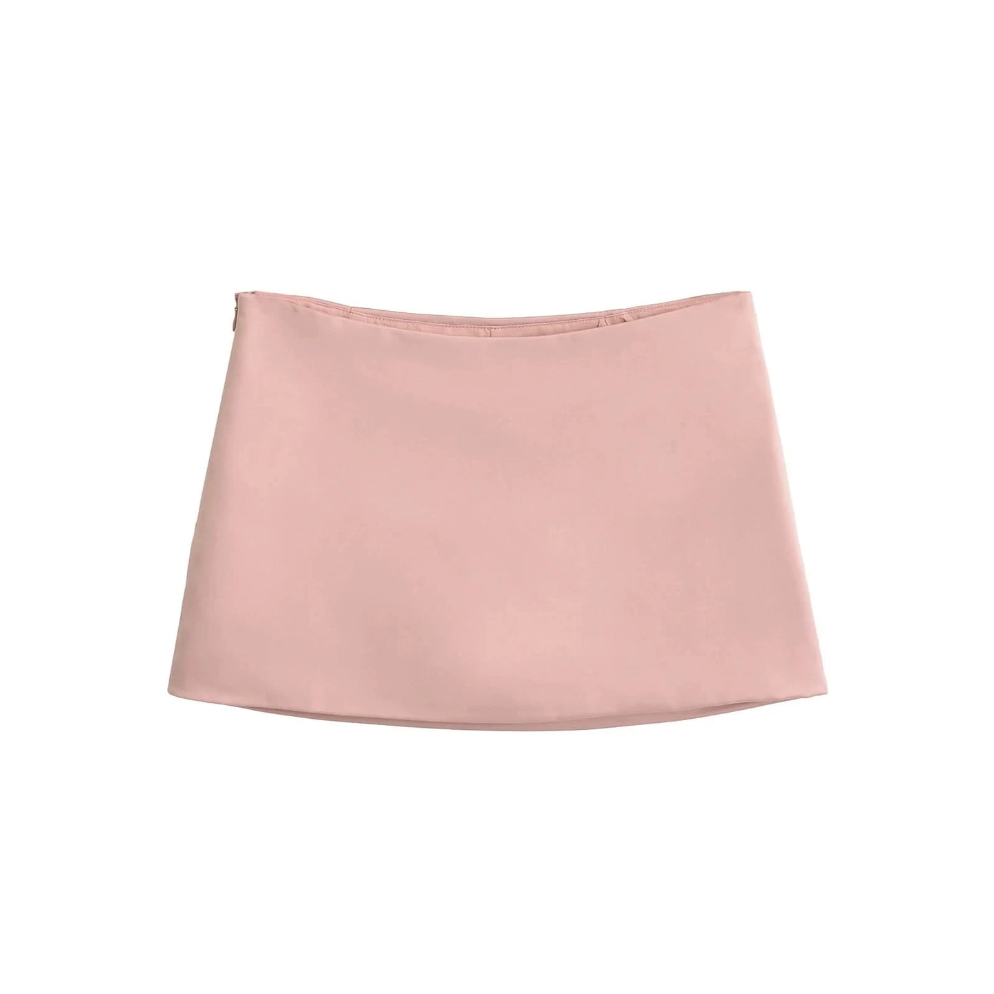 Y2K Black Satin Mini Skirt - Korean Summer Fashion