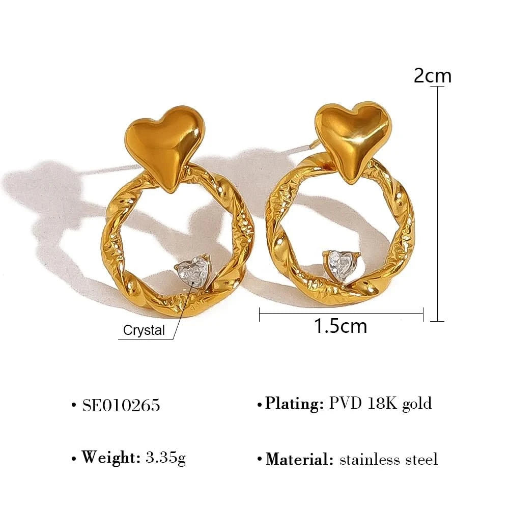 Aesthetic Heart Earrings