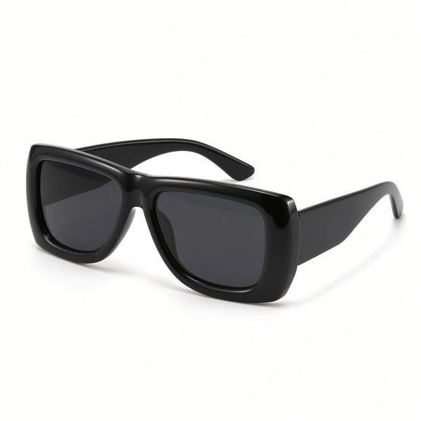 Square Flat-Top Sunglasses — black front