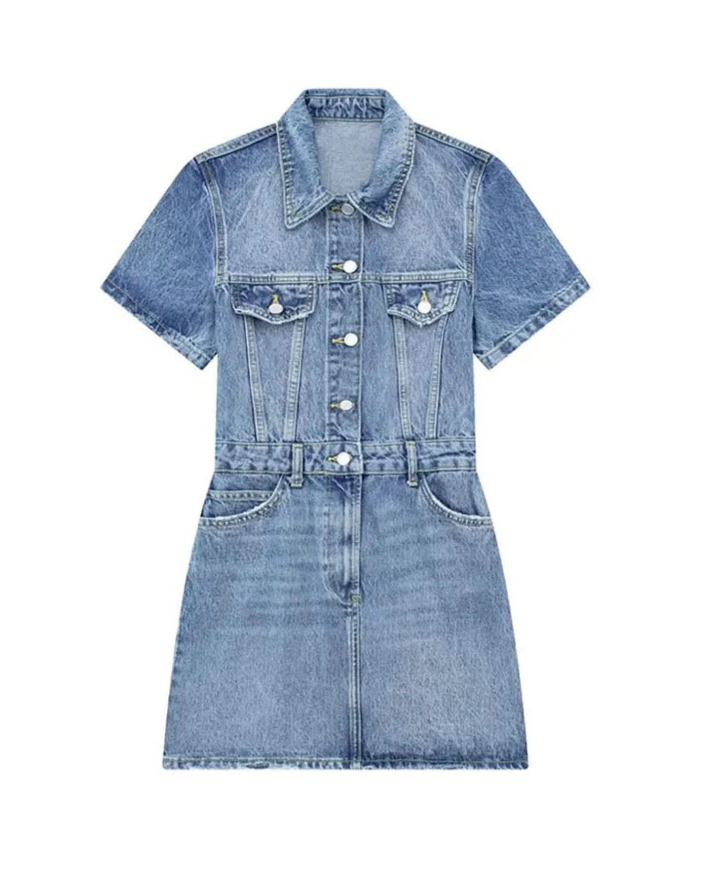 Blue Denim Summer Dress - Casual Chic Style