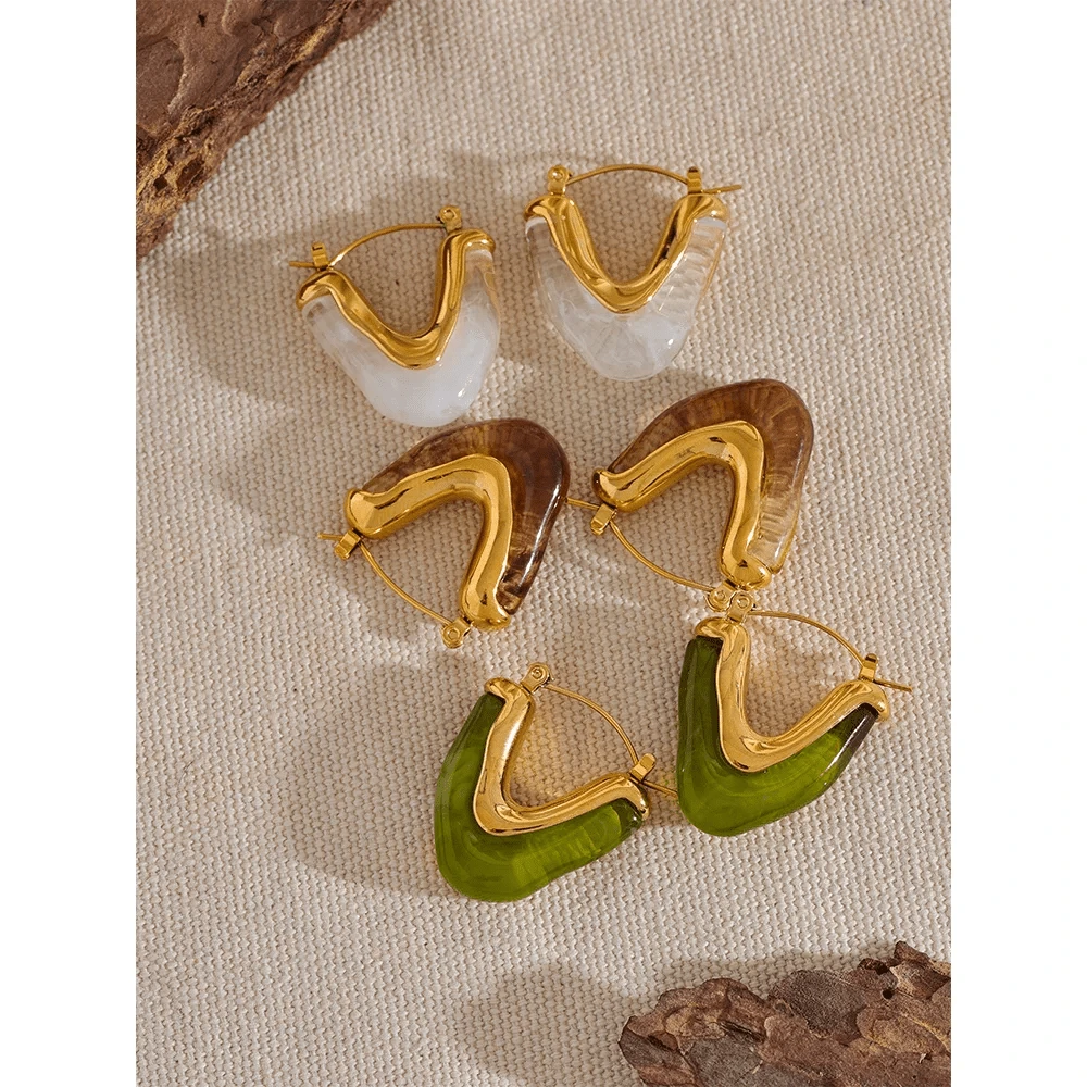 Chevron Hoop Earrings