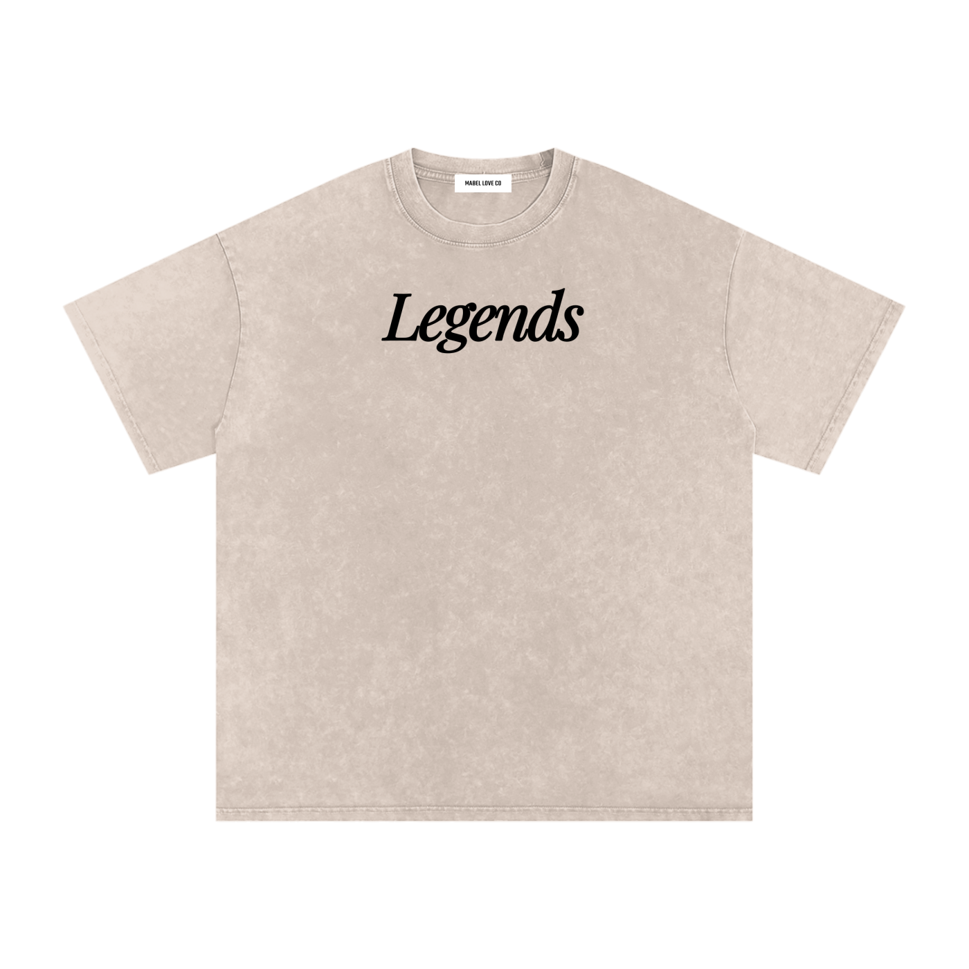 Snow Washed Oversized Cotton T-Shirt