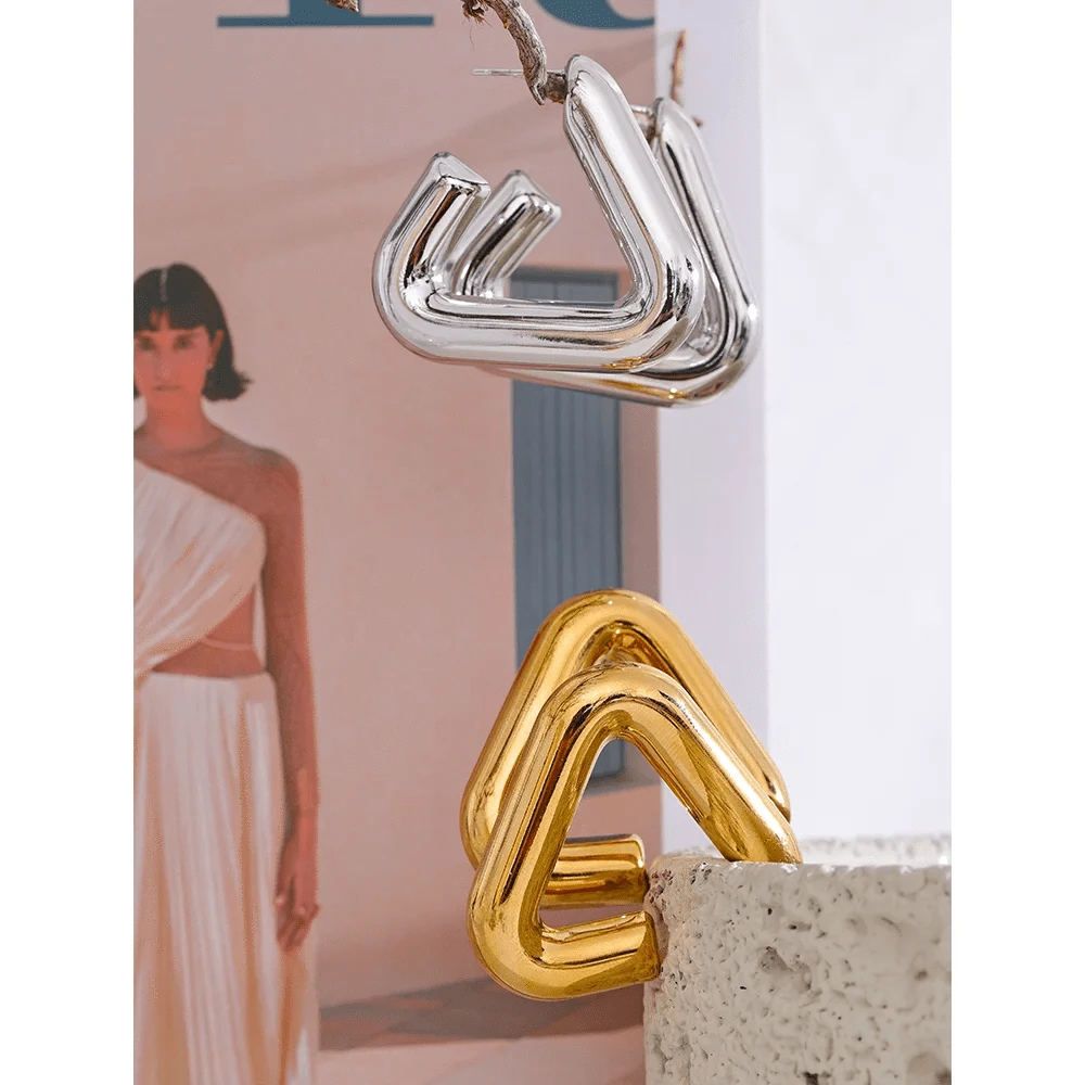 Geometric Hoop Earrings