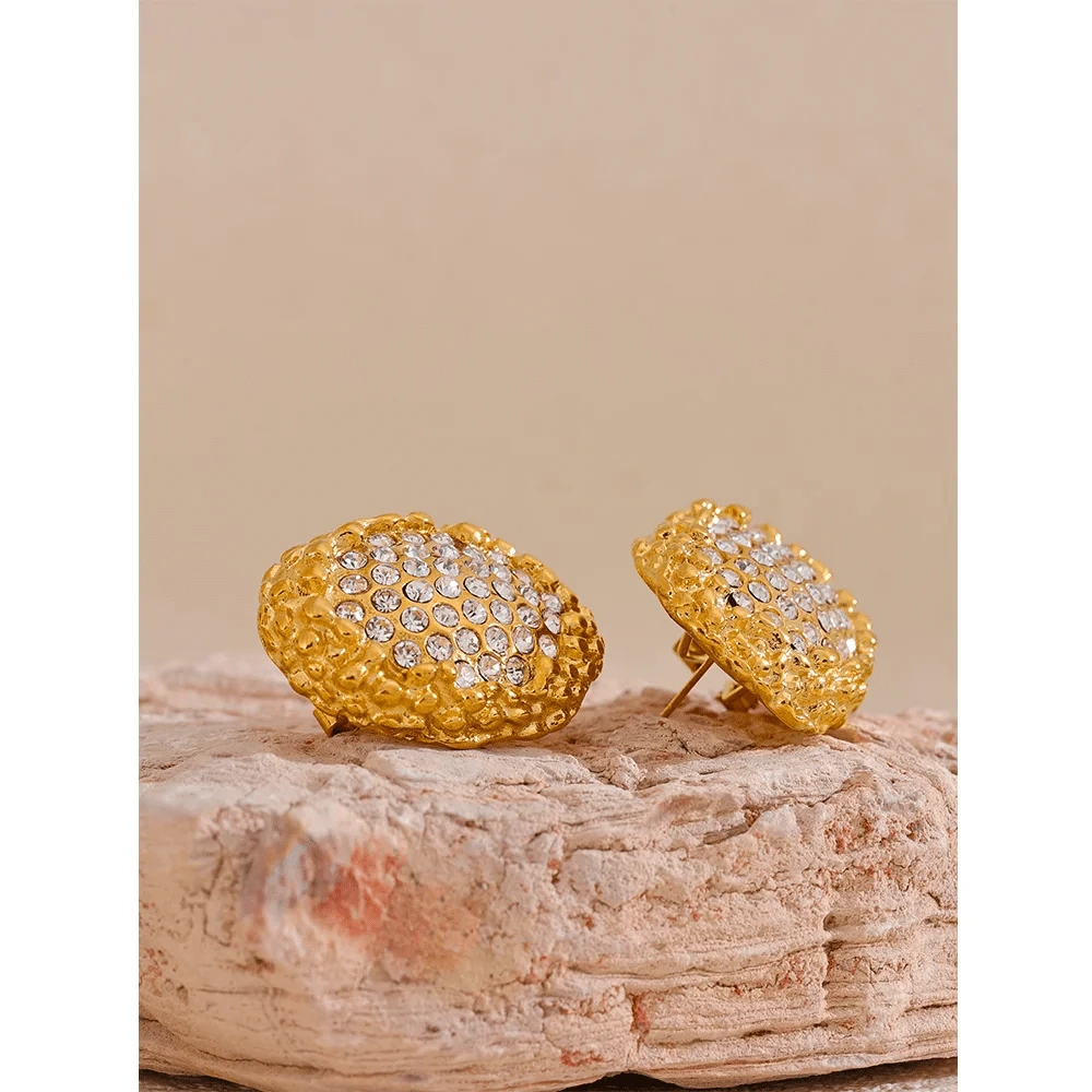 Gold Nugget Earrings