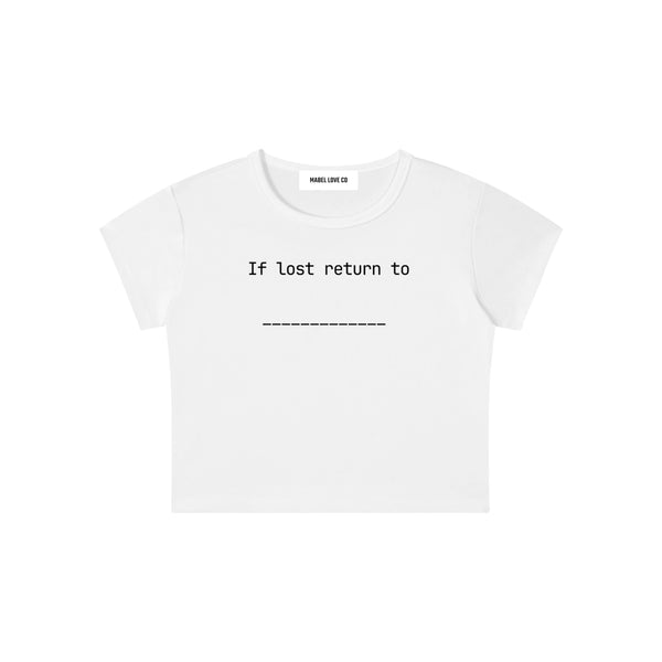 if lost return to Snow Washed Crop Top — corrected front ghost image with standard spacing