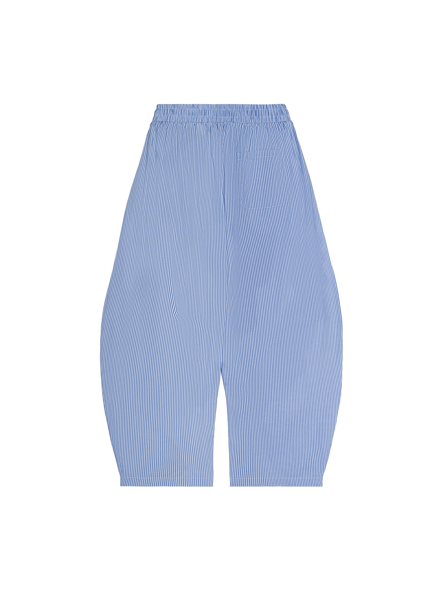 Vertical Stripe Drawstring Barrel Pants - additional view 6