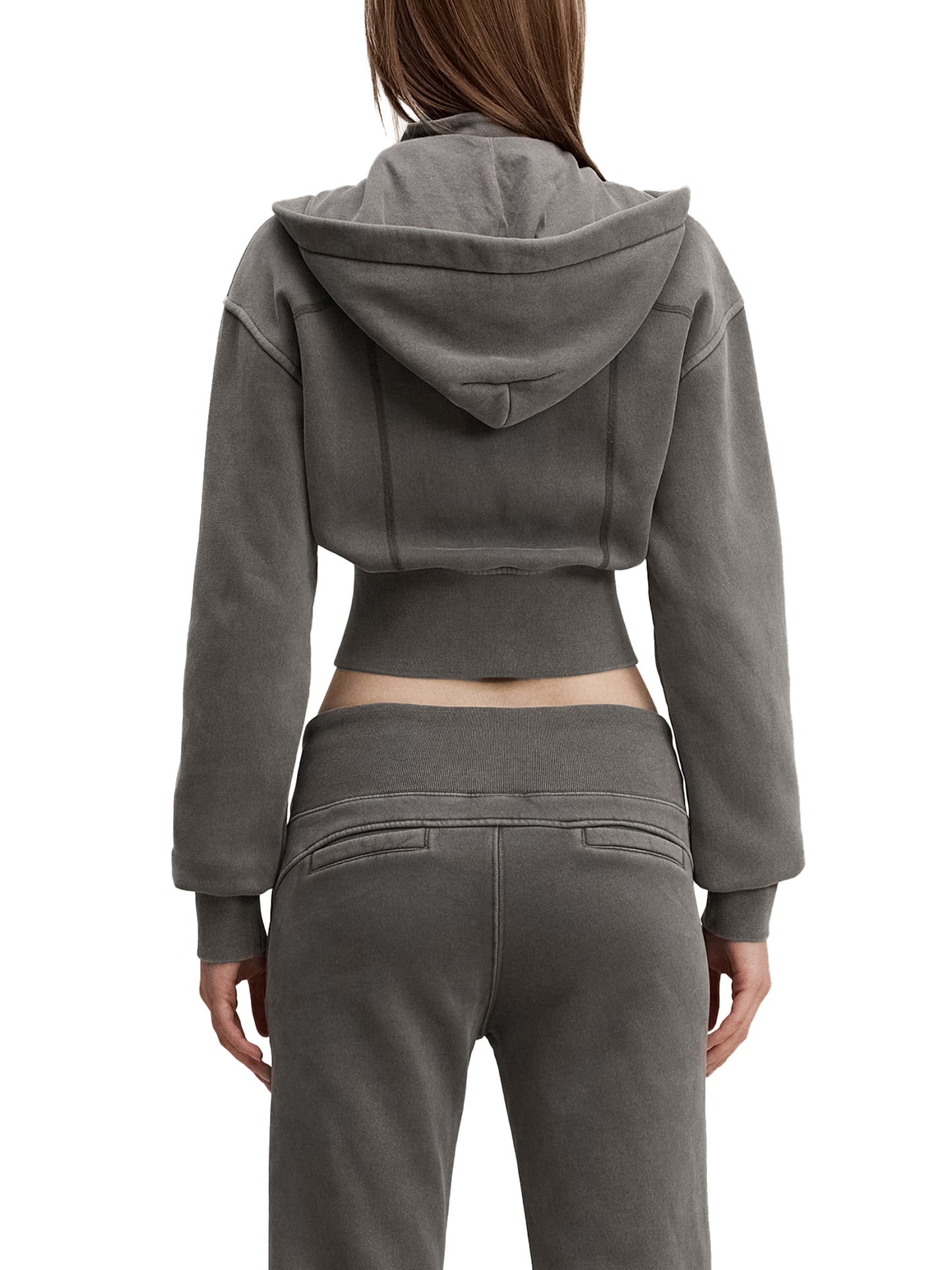 Vintage Washed Cropped Fleece Hoodie - additional view 8