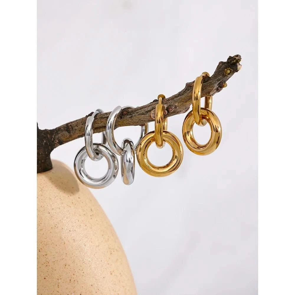Interlocking Hoop Earrings