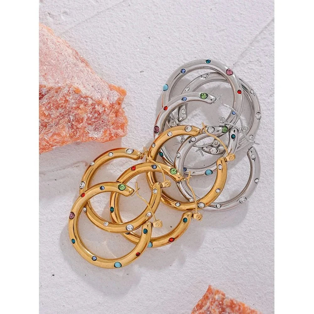Kaleidoscope Bliss Hoop Earrings