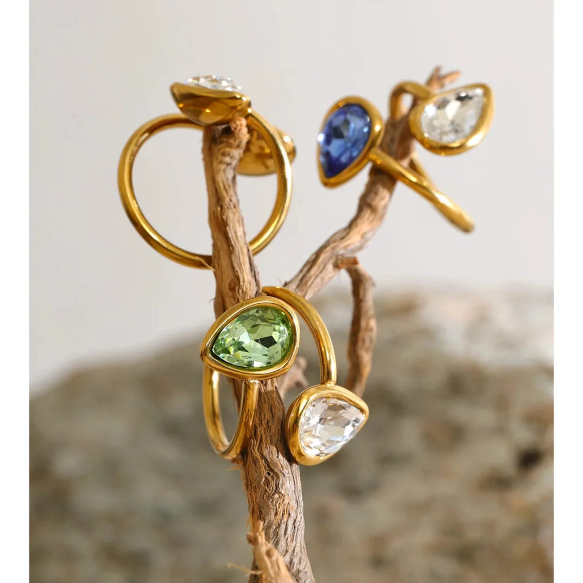 Double Teardrop Adjustable Ring — lifestyle 05