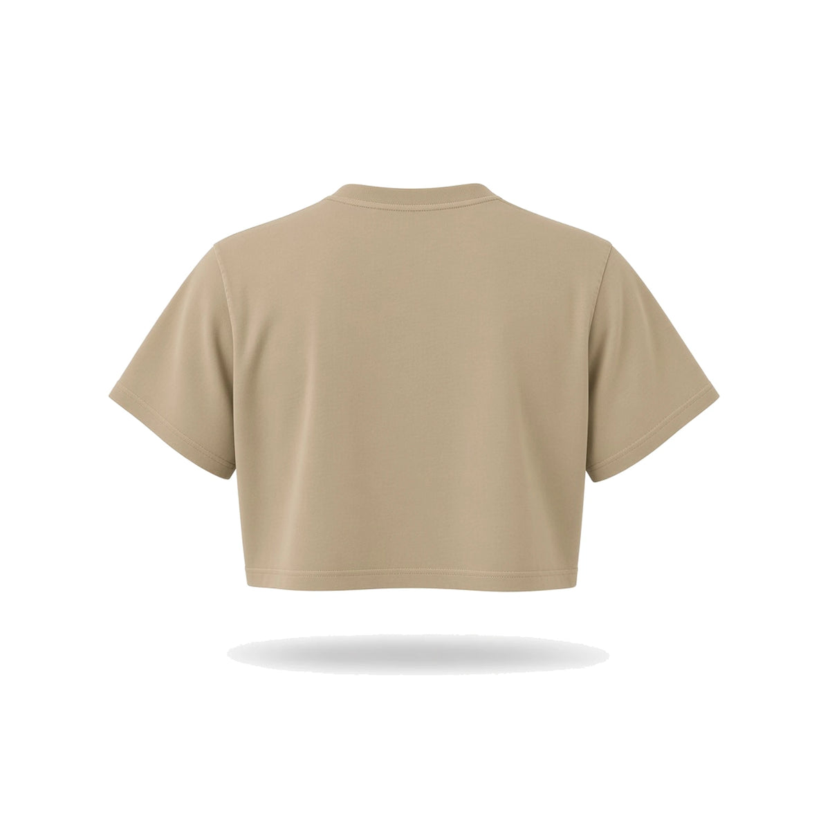 art is you Crop Top — Khaki ghost back