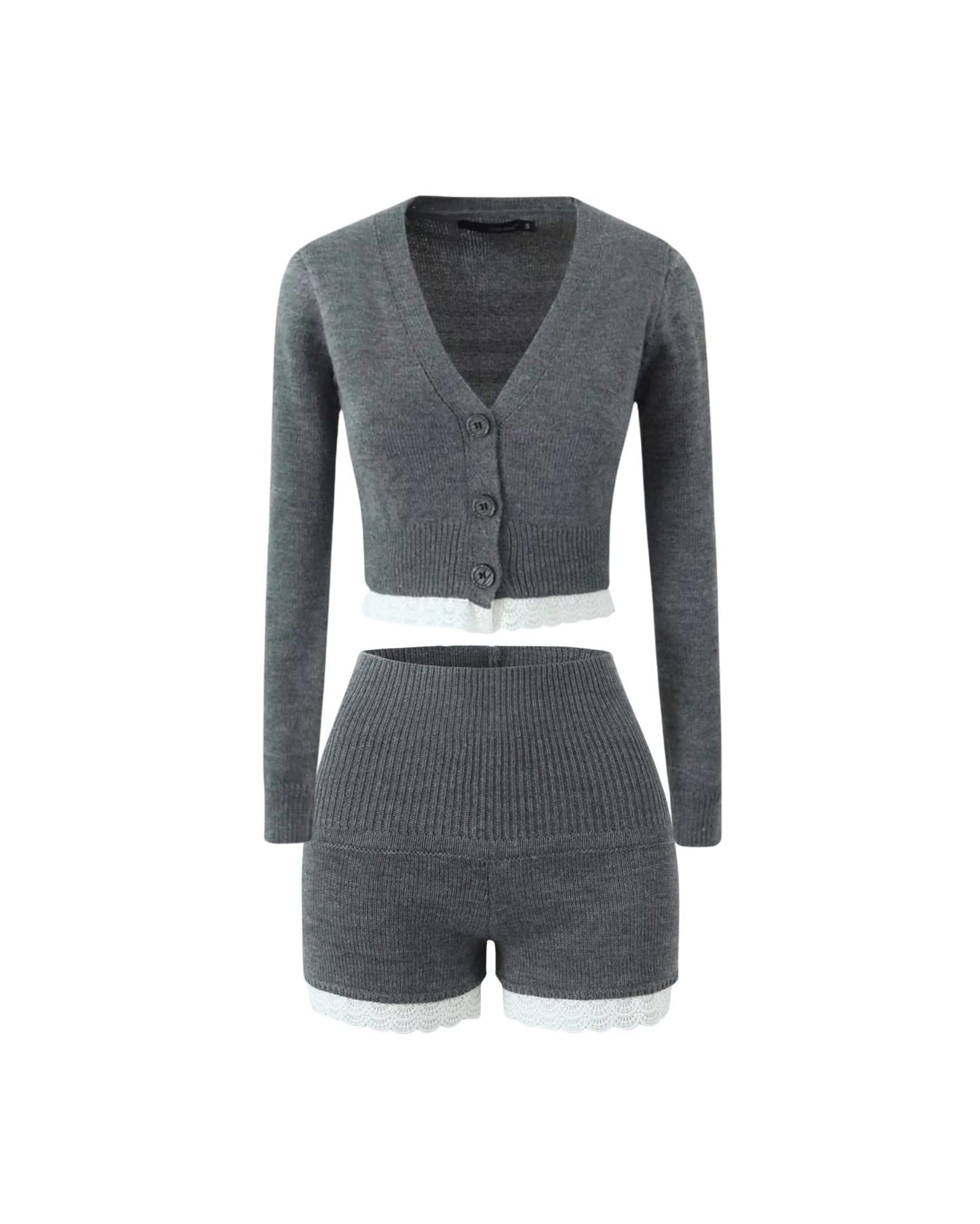 Lace Patchwork Street Style 2 - Piece Set