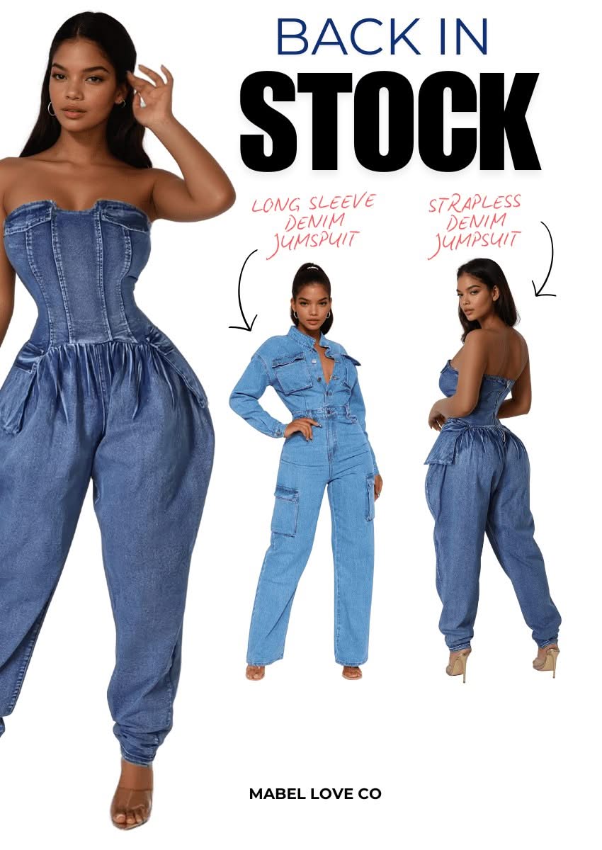 Long Sleeve Denim Jumspuit