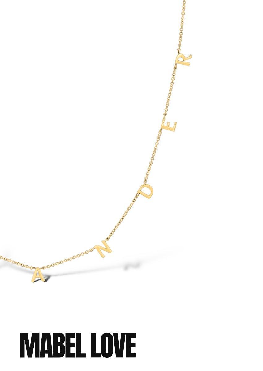 Minimalist Initial Letters Necklace QN20898, 