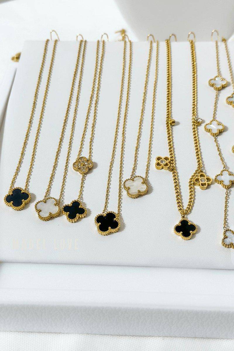 Gold Clover Pendants Necklace