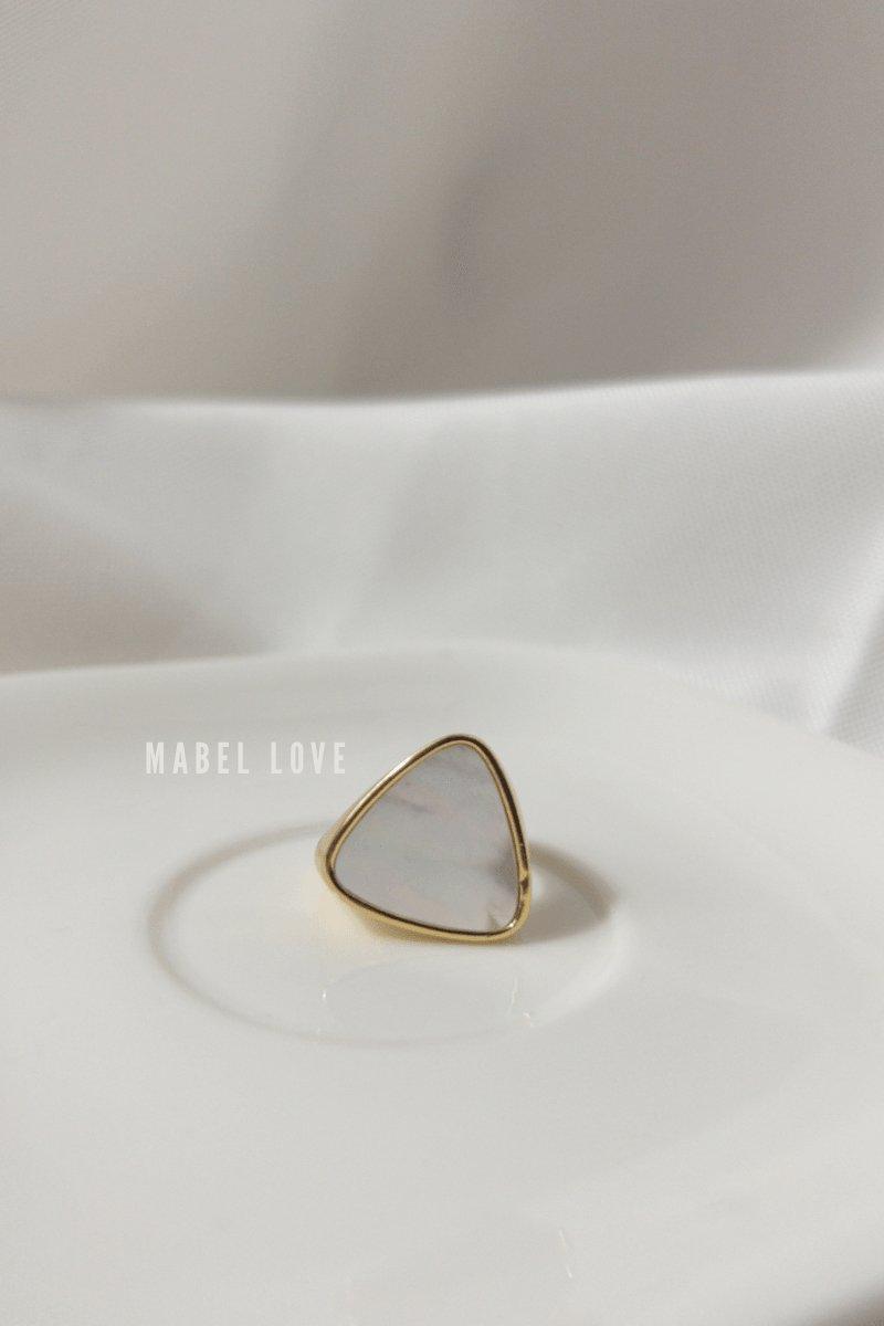 White Pearl Gold Ring, [product type]