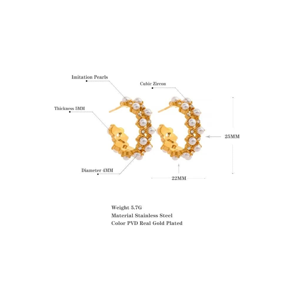 Margaret Hoop Earrings - Size Details