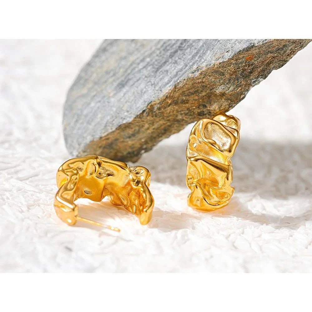 Molten Aura Hoop Earrings