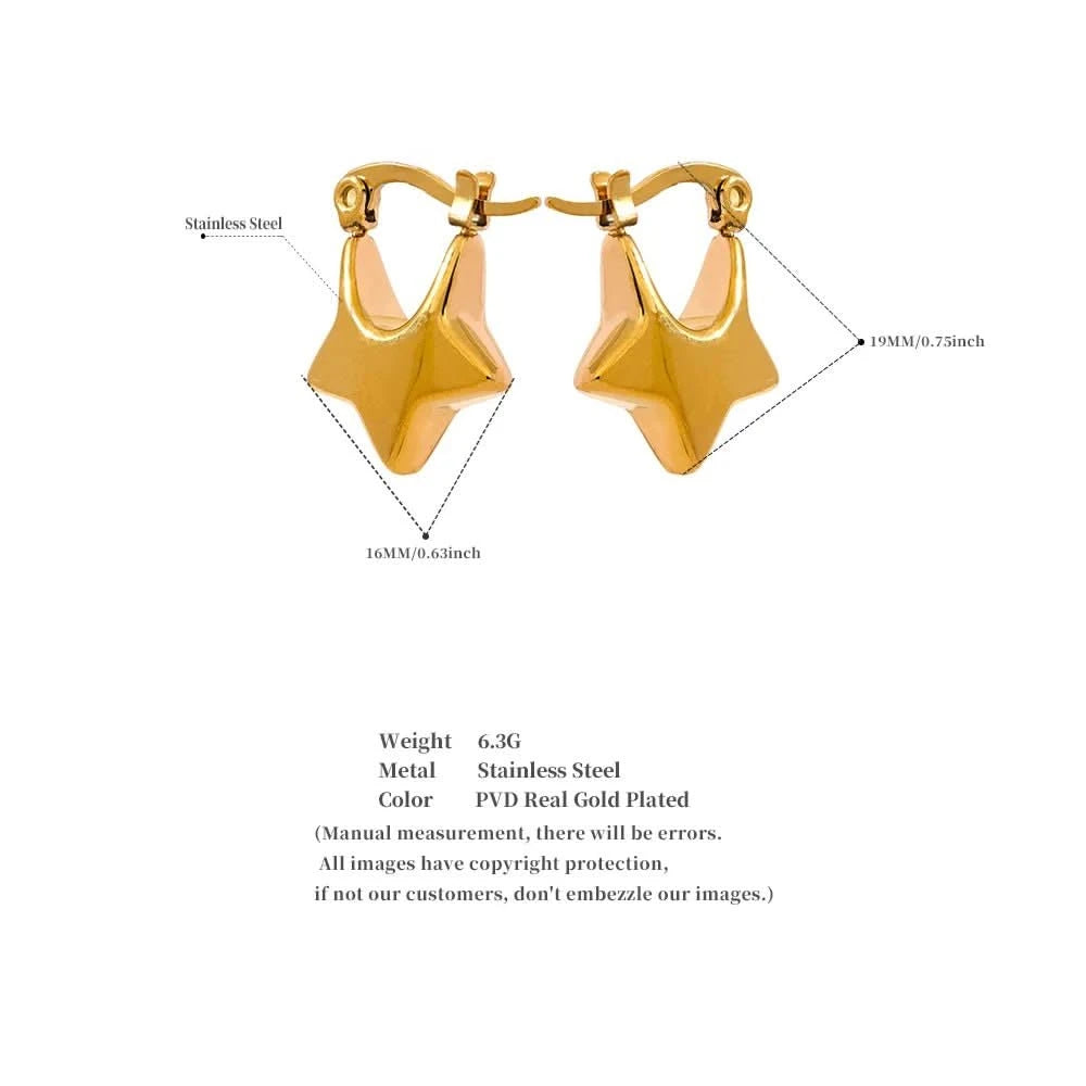 Nebula Gleam Hoop Earrings - Size Details